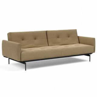 Canapé convertible lit 115x210 cm ILB 201 acier noir tissu Yogia Olive brown