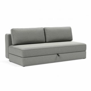 Canapé convertible lit 150x200 cm ILB 400 acier noir tissu Mahoga Dove Grey