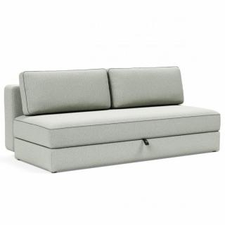 Canapé convertible lit 150x200 cm ILB 400 acier noir tissu Mozart Slate Brown