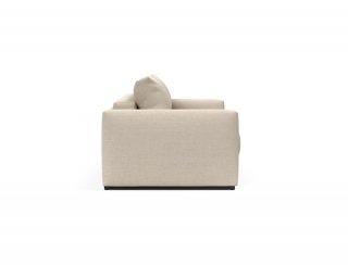 Canapé convertible COSIAL confort ressort ensaché tissu phobos latte