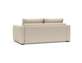 Canapé convertible COSIAL confort ressort ensaché tissu phobos latte