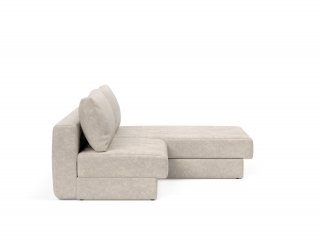 INNOVATION LIVING  Canapé lit AKELLO LOUNGER couchage 166x200 tissu Avella Sand