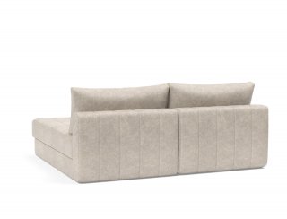 INNOVATION LIVING  Canapé lit AKELLO LOUNGER couchage 166x200 tissu Avella Sand