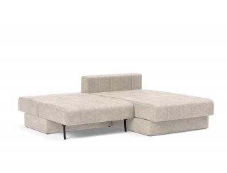 INNOVATION LIVING  Canapé lit AKELLO LOUNGER couchage 166x200 tissu Avella Sand