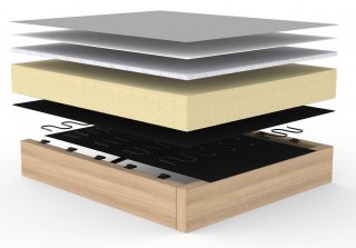 INNOVATION LIVING  Canapé lit AKELLO LOUNGER couchage 166x200 tissu Blida Sand Grey