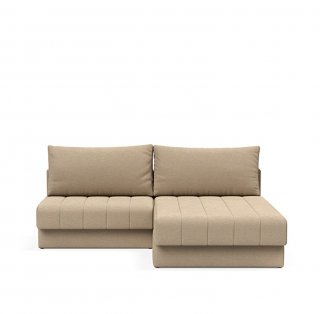 INNOVATION LIVING  Canapé lit AKELLO LOUNGER couchage 166x200 tissu Phobos Mocha