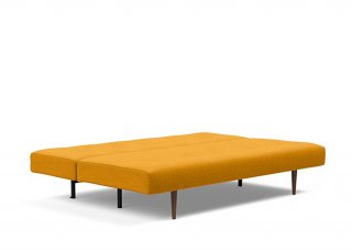 INNOVATION LIVING Canape lit RECAST couchage 200x140 tissu Elegance Curry