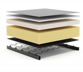 INNOVATION LIVING  Canapé lit JILLIS ARMS avec accoudoirs tissu Mixed Dance Natural