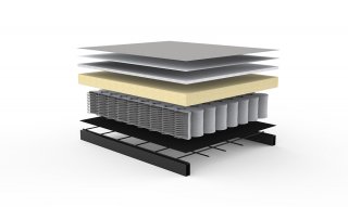 Canapé lit  ZEAL STYLETTO cadre acier piétement chêne foncé tissu Esina Cedar Brown