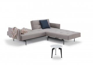 Fauteuil modulable  ILB 202 acier noir tissu Corocco Warm Grey