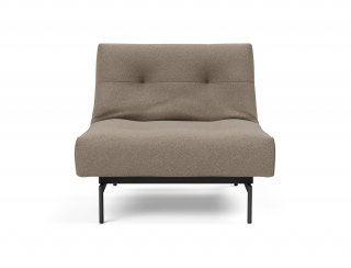 Fauteuil modulable  ILB 202 acier noir tissu Mahoga Caramel Grey