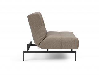 Fauteuil modulable  ILB 202 acier noir tissu Mahoga Caramel Grey