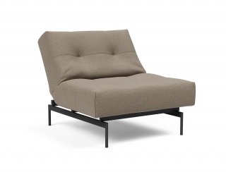 Fauteuil modulable  ILB 202 acier noir tissu Mahoga Caramel Grey