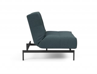 Fauteuil modulable  ILB 202 acier noir tissu Mahoga Dark Blue