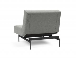 Fauteuil modulable  ILB 202 acier noir tissu Mahoga Dove Grey