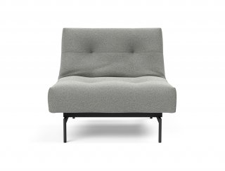 Fauteuil modulable  ILB 202 acier noir tissu Mahoga Dove Grey