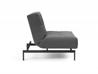 Fauteuil modulable  ILB 202 acier noir tissu Mahoga Seal Grey