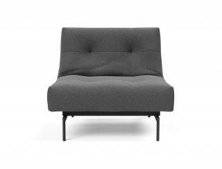 Fauteuil modulable  ILB 202 acier noir tissu Mahoga Seal Grey