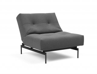 Fauteuil modulable  ILB 202 acier noir tissu Mahoga Seal Grey