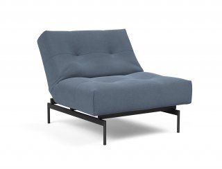 Fauteuil modulable  ILB 202 acier noir tissu Yogia Oceane Blue