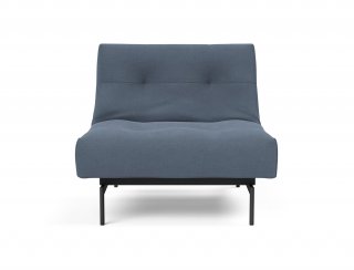 Fauteuil modulable  ILB 202 acier noir tissu Yogia Oceane Blue