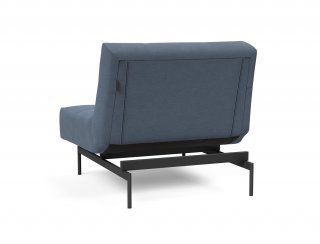 Fauteuil modulable  ILB 202 acier noir tissu Yogia Oceane Blue
