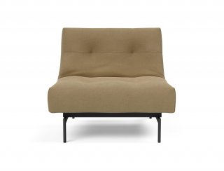 Fauteuil modulable  ILB 202 acier noir tissu Yogia Olive Brown
