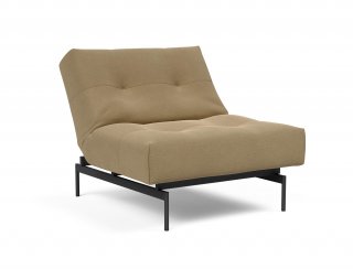 Fauteuil modulable  ILB 202 acier noir tissu Yogia Olive Brown