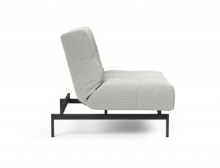 Fauteuil modulable  ILB 202 acier noir tissu Mozart Slate Brown