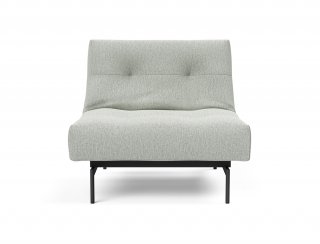 Fauteuil modulable  ILB 202 acier noir tissu Mozart Slate Brown