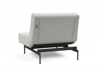 Fauteuil modulable  ILB 202 acier noir tissu Mozart Slate Brown