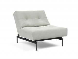 Fauteuil modulable  ILB 202 acier noir tissu Mozart Slate Brown