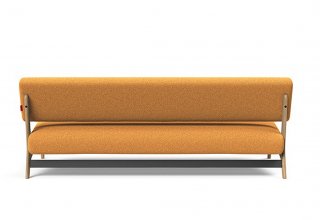  Canapé convertible Lit de repos NOLIS  piétement Chêne laqué  tissu Bouclé Ochre