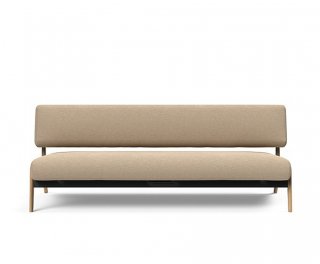  Canapé convertible Lit de repos NOLIS  piétement Chêne laqué  tissu Kenya Gravel 