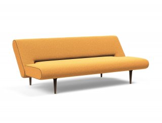 INNOVATION LIVING  Canape lit design UNFURL convertible 200*120cm tissu bouclé Ochre