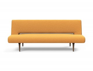INNOVATION LIVING  Canape lit design UNFURL convertible 200*120cm tissu bouclé Ochre