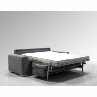 LE DIVA canapé convertible EASY OUVERTURE EXPRESS 140*200cm ouverture assitée, sommier à lattes bois, microfibre gris