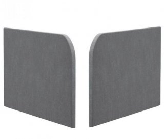 Lit escamotable DYNAMO SOFA Canapé angle méridienne réversible blanc mat accoudoirs tissu gris 140*200 cm