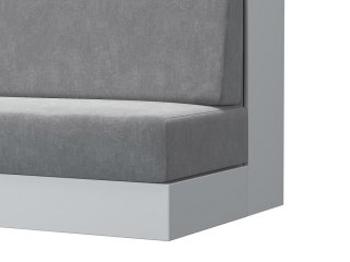 Composition lit escamotable blanc mat DYNAMO SOFA canapé gris Couchage 140 x 200 cm colonne rangement
