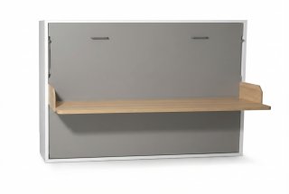 Lit escamotable horizontal 140 x 190 cm bureau intégré pour matelas de 24 cm 