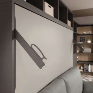 Lit escamotable horizontale 140 x 190 cm ADVANCE SOFA canapé coffre intégré pour matelas de 21cm d'épaisseur.