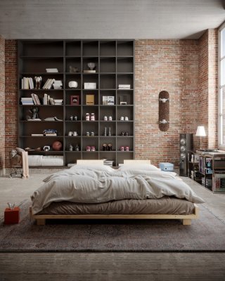 Lit futon SOCIAL SOFA pin laqué naturel couchage 140x200 cm avec 2 dossiers et 2 tables d'appoint matelas moka