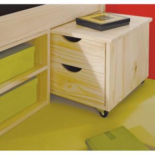 Lit multi rangements CLASS en pin massif couchage 160 x 200 cm