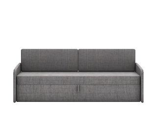 Lit escamotable horizontal canapé tweed gris MULTIMO SOFA couchage 140x200cm blanc