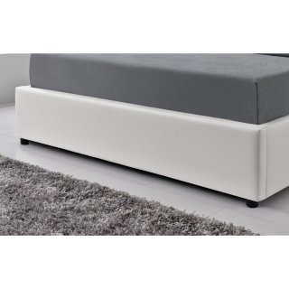 Lit DORRES 140x190cm sommier relevable blanc