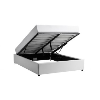 Lit DORRES 140x190cm sommier relevable blanc