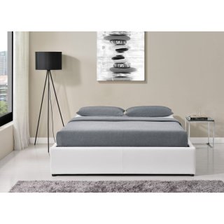 Lit DORRES 140x190cm sommier relevable blanc