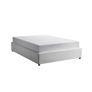 Lit DORRES 140x190cm sommier relevable blanc
