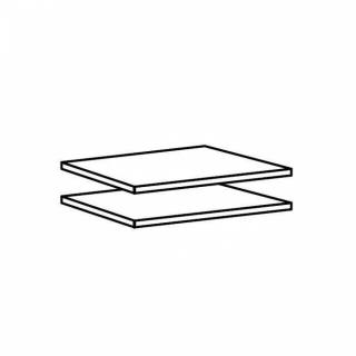 Lot 2 de tablettes BALIOS Larg 110 / Prof 50 cm coloris gris