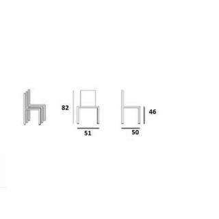 Lot de 4 chaises SHELL METAL design gris